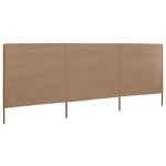 vidaXL Paravent 3 panneaux Tissu 400 x 80 cm Taupe