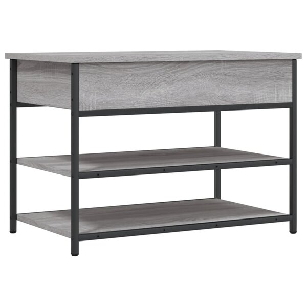 vidaXL Banc à chaussures sonoma gris 70x42 5x50 cm bois d'ingénierie