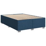 vidaXL Sommier à lattes de lit avec matelas Bleu 140x200 cm Tissu