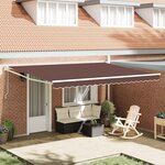 vidaXL Auvent rétractable automatique marron 450x300 cm