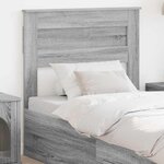vidaXL Tête de lit Gris Sonoma 80 cm Bois d'ingénierie