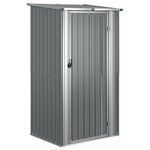 vidaXL Abri de jardin Gris 118 5x97x209 5 cm Acier galvanisé
