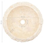 vidaXL Évier 40 x 12 cm Marbre Crème