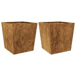vidaXL Jardinières 2 Pièces 50x50x50 cm acier corten