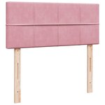 vidaXL Sommier à lattes de lit avec matelas rose 120x190 cm velours