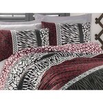 Parure de lit - housse de couette 220 x 240 + 2 taies d'oreiller 60 x 60 coton renforcé - Rouge