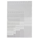 Assortiment de 1000 sachets plastique zip transparents avec bandes blanches 50 microns (lot de 1000)