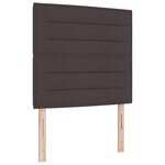 Lit à ressort vidaXL avec matelas et LED Marron foncé 100x200 cm Tissu