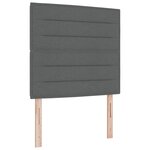 vidaXL Lit avec sommier à ressorts et matelas gris foncé 120x200 cm Tissu