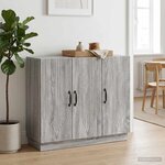 vidaXL Buffet Sonoma gris 89 x 34 5 x 77 cm Bois d'ingénierie