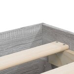 vidaXL Cadre de lit et tiroirs sonoma gris 120x200cm bois d'ingénierie