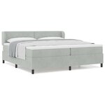 vidaXL Lit à ressorts avec matelas gris foncé 80x200 cm en velours