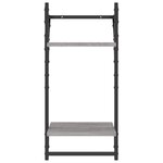 vidaXL Étagères murales à 2 niveaux avec barres 2 Pièces sonoma gris