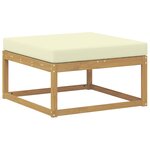 vidaXL Ensemble de canapés d'extérieur 7 Pièces Blanc et crème