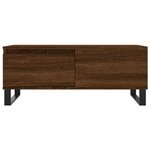 vidaXL Table basse Chêne marron 90x50x36 5 cm Bois d'ingénierie