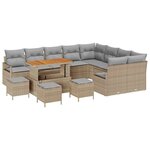 vidaXL Ensemble de canapé de jardin 13 Pièces Beige et Gris clair