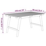 vidaXL Table de jardin 150x90x75 cm Bois d'acacia solide