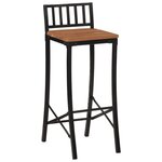 vidaXL Chaises de bar lot de 4 bois d'acacia massif