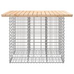 vidaXL Table de jardin Gabion Design 100x102x72 cm Bois massif Pin