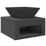 vidaXL Braise Noir 50 x 50 x 40 cm Acier