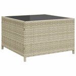 vidaXL Canapé de jardin et table et coussins en forme de L gris clair