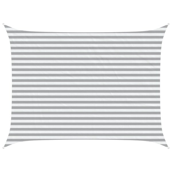 vidaXL Voile d'ombre Gris clair et blanc 4 × 3 m