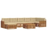 vidaXL Ensemble de canapés d'extérieur 8 Pièces Naturel et Beige