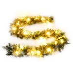 vidaXL Guirlande de Noël avec lumières LED Vert 2 7 m PVC