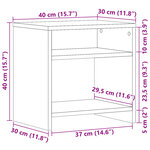 vidaXL Table de chevet chêne artisanal 40x30x40 cm bois d'ingénierie