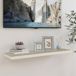 vidaXL Étagère flottante murale Chêne et blanc 90x23 5x3 8 cm MDF