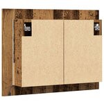 vidaXL Armoire à miroir LED vieux bois 60x12x45 cm bois d'ingénierie