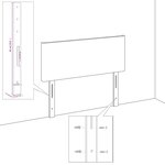 vidaXL Tête de lit Gris 100x5x78/88 cm Similicuir