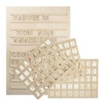 Tableau à lettres Letterboard bois 30 x 42 cm + 216 lettres