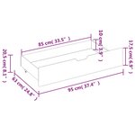 vidaXL Cadre de lit avec 2 tiroirs Blanc Bois de pin massif 140x200 cm