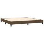 vidaXL Cadre de lit Marron foncé 200x200 cm Tissu