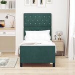 Cadre de lit vidaXL Vert foncé 80x200 cm Velours