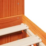 vidaXL Cadre de lit sans matelas cire marron 135x190cm bois pin massif
