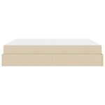 vidaXL Cadre de lit avec matelas avec matelas 2 Pièces Crème tissu