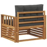 vidaXL Canapé d’extérieur Bois d'acacia massif et polyester