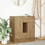 vidaXL Buffet avec tiroirs et portes chêne artisanal 70 5x34x74 5 cm