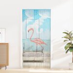 vidaXL Rideau de porte anti-insectes multicolore 200 x 100 cm Bambou
