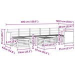 vidaXL Ensemble de canapés d'extérieur 7 Pièces Naturel