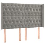 vidaXL Sommier à lattes de lit matelas et LED Gris clair 140x190 cm