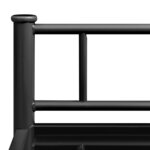 vidaXL Table de chevet Noir 45x34 5x60 5 cm Métal et verre