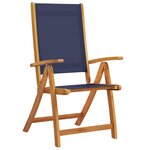 vidaXL Ensemble à manger de jardin 5Pièces bois d'acacia solide textilène