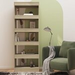 vidaXL Bibliothèque/séparateur de pièce chêne sonoma bois d'ingénierie