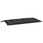 vidaXL Coussins de banc jardin lot de 2 noir 100x50x7 cm tissu Oxford