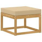 vidaXL Ensemble de canapés d'extérieur 8 pc Blanc et Beige Polyester