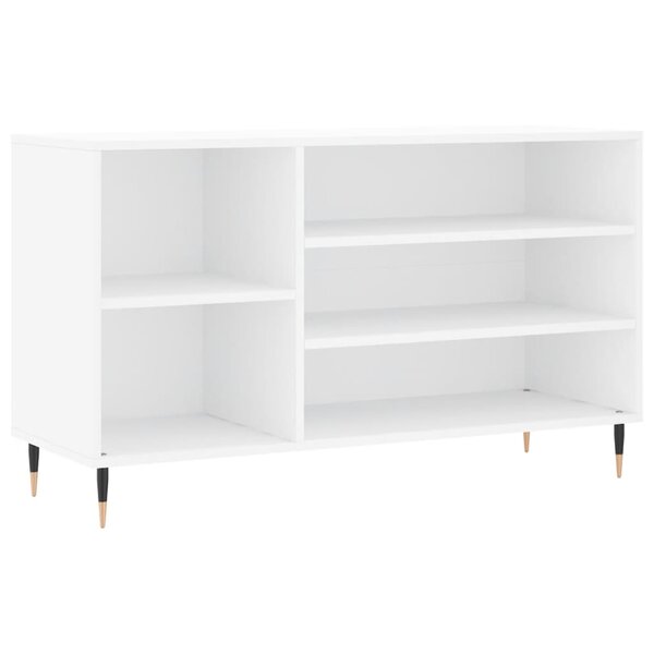 vidaXL Armoire à chaussure Blanc brillant 102x36x60 cm Bois ingénierie