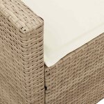 vidaXL Canapé de jardin avec coussins 5 places beige résine tressée